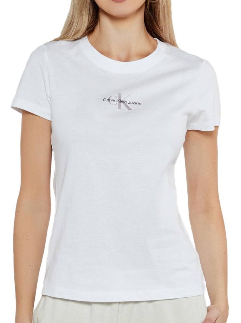T-shirt Calvin Klein Jeans Gradiente Branco para Mulher Branco - Kiabi