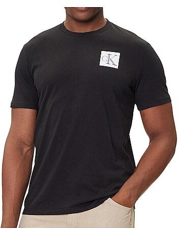 T-shirt calvin klein jeans gradiente preto para homem