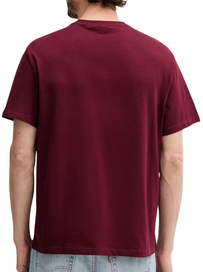 T-Shirt Calvin Klein Jeans Hero Bordô para Homem Azul Vermelho - Kiabi