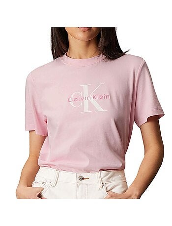 T-shirt Calvin Klein Jeans Hero Classic Rosa para Mulher