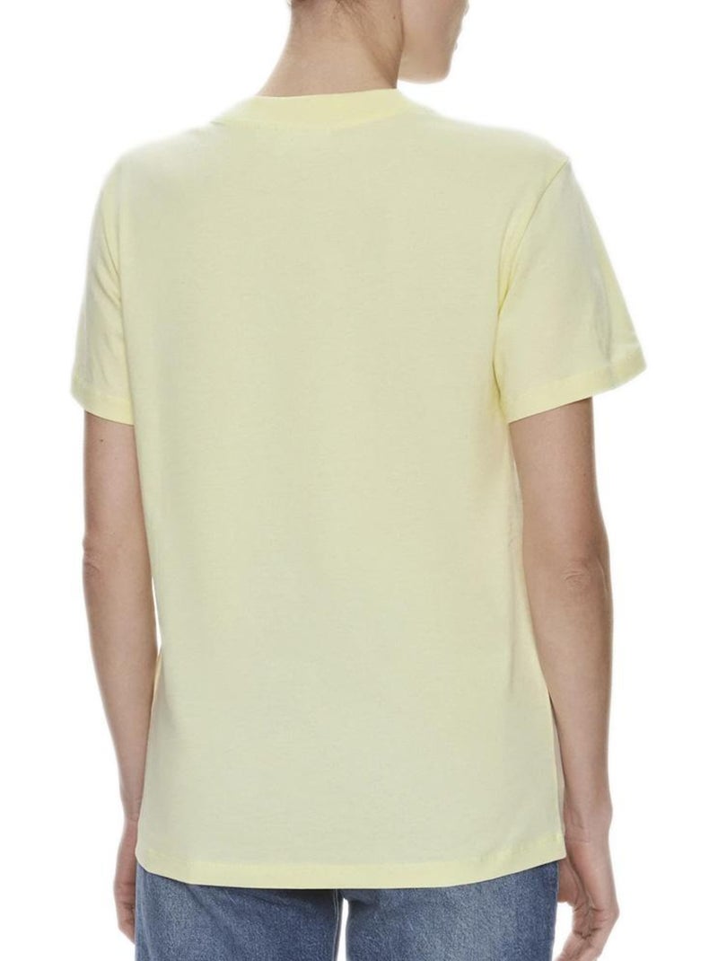 T-shirt Calvin Klein Jeans Hero Logo Amarelo para Mulher Amarelo - Kiabi