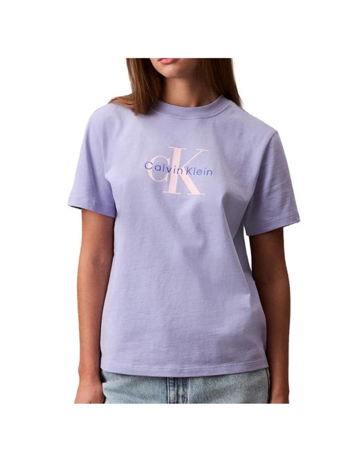 T-shirt Calvin Klein Jeans Hero Malva para Mulher - Kiabi T-shirt Calvin Klein Jeans Hero Malva para Mulher - Kiabi