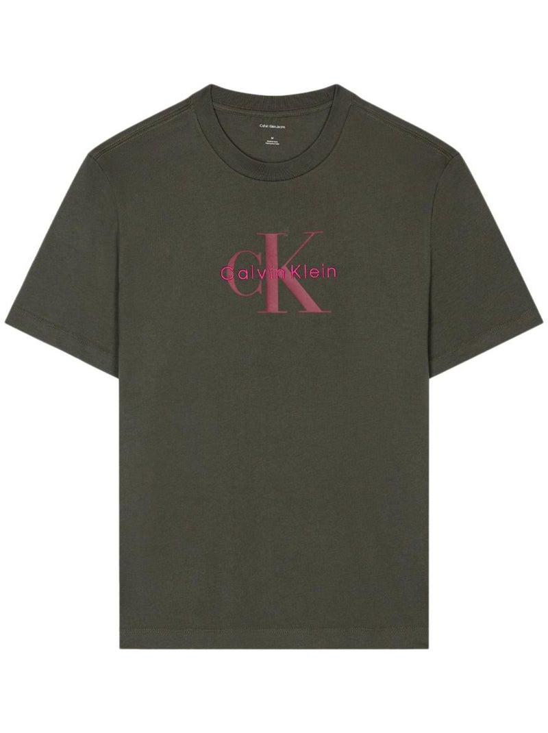 T-shirt Calvin Klein Jeans Hero para Homem Cinzento/Rosa Cáqui - Kiabi