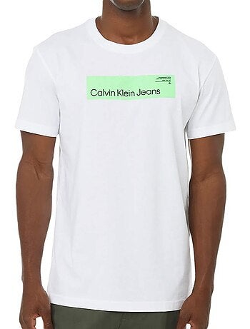 T-shirt Calvin Klein Jeans Hyper Real Branco para Homem