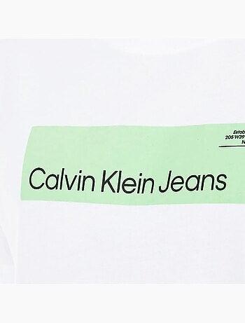 T-shirt Calvin Klein Jeans Hyper Real Branco para Homem