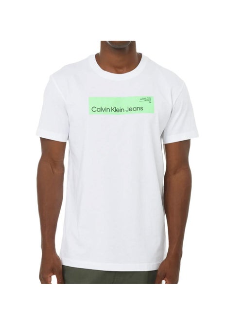 T-shirt Calvin Klein Jeans Hyper Real Branco para Homem - Kiabi