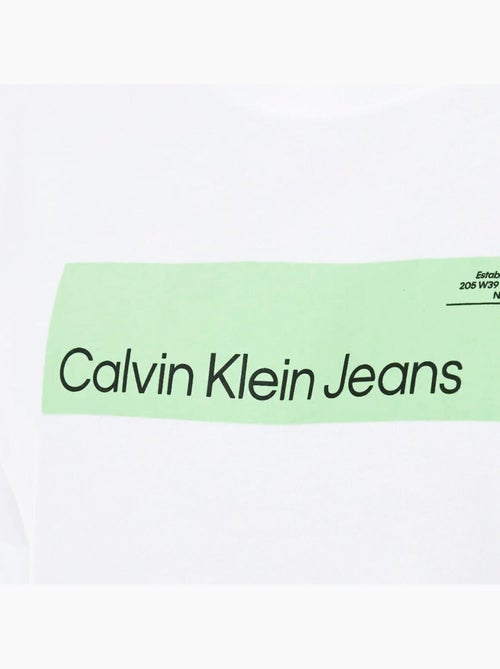 T-shirt Calvin Klein Jeans Hyper Real Branco para Homem - Kiabi