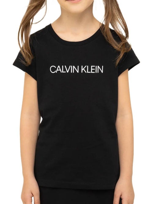 T-shirt Calvin Klein Jeans Institucional para Menina Preto - Kiabi
