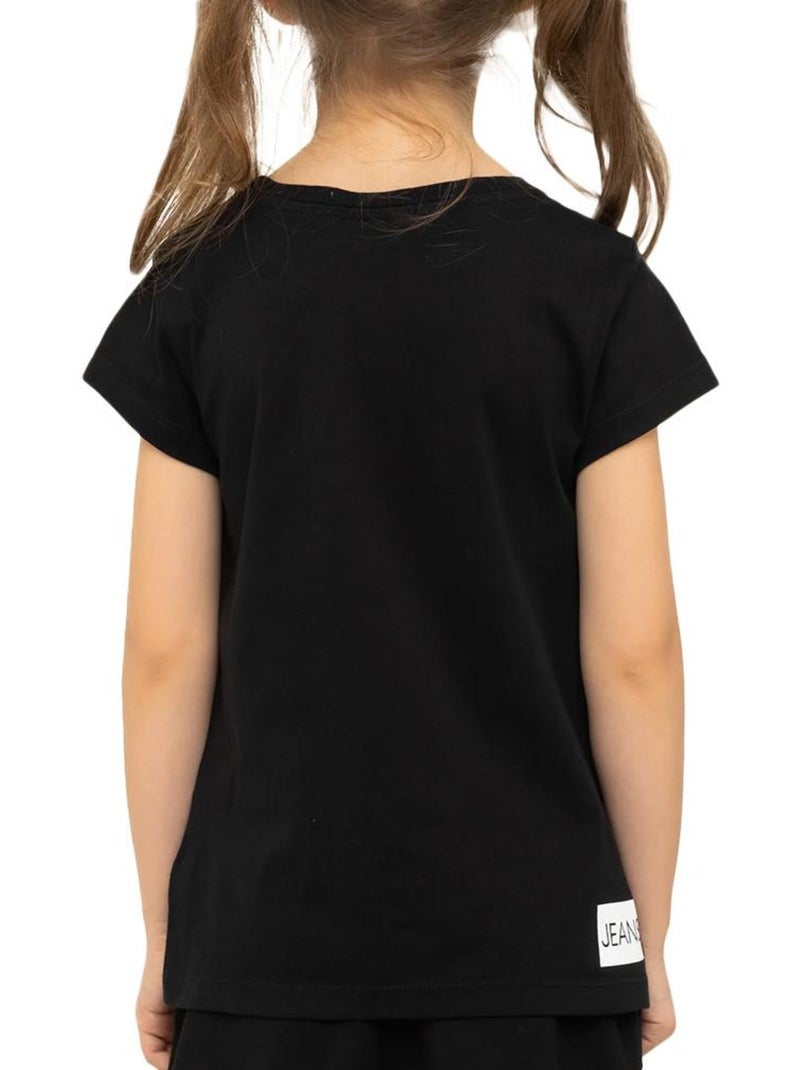 T-shirt Calvin Klein Jeans Institucional para Menina Preto Preto - Kiabi