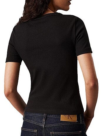 T-shirt Calvin Klein Jeans Label Preto para Mulher