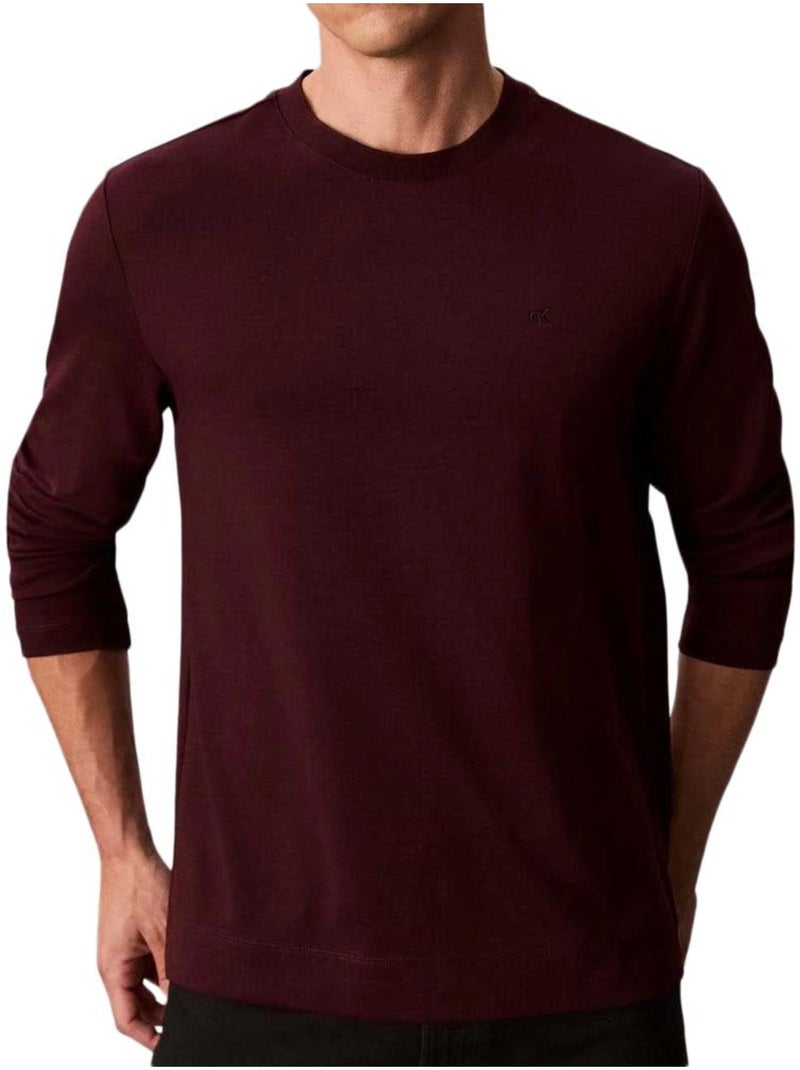 T-shirt Calvin Klein Jeans Luxe de Manga Comprida Castanho para Homem Castanho-capuccino - Kiabi