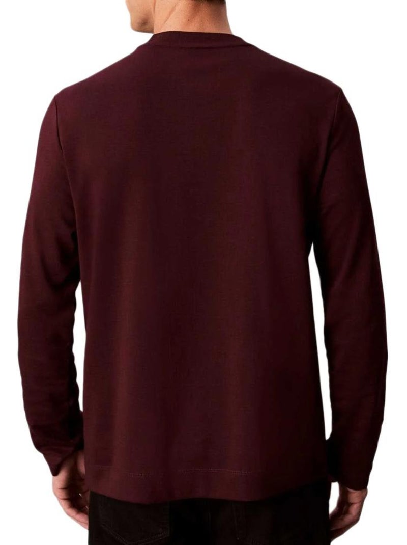 T-shirt Calvin Klein Jeans Luxe de Manga Comprida Castanho para Homem Castanho-capuccino - Kiabi