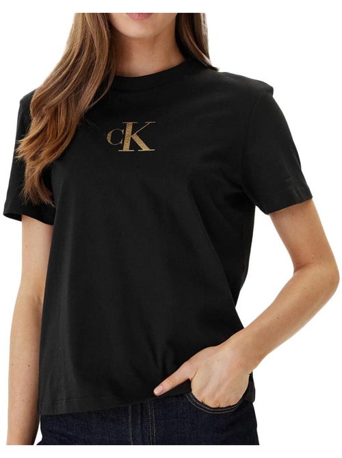 T-shirt calvin klein jeans lv047e804gs preto para mulher - Kiabi T-shirt calvin klein jeans lv047e804gs preto para mulher - Kiabi