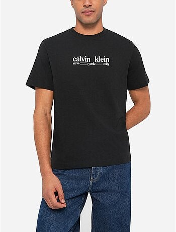 T-shirt calvin klein jeans lv14re831g preto para homem