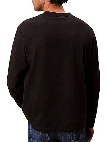 T-Shirt Calvin Klein Jeans de Manga Comprida Branco para Homem