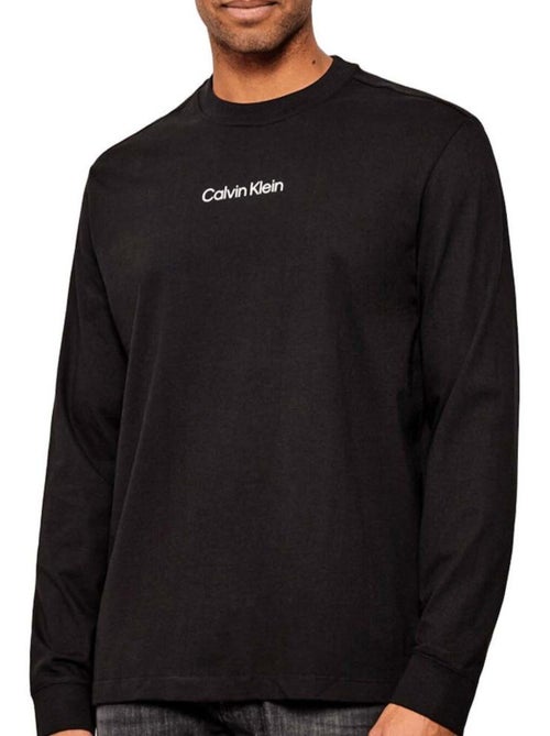 T-shirt calvin klein jeans manga comprida preto standard para homem - Kiabi T-shirt calvin klein jeans manga comprida preto standard para homem - Kiabi