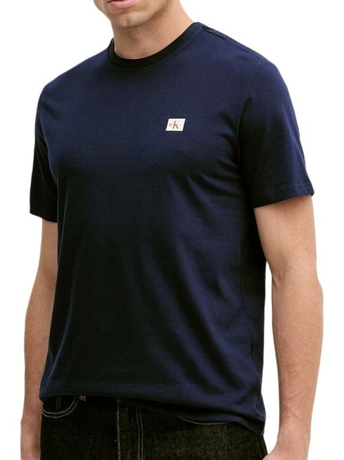 T-Shirt Calvin Klein Jeans Marine para Homem com Emblema - Kiabi