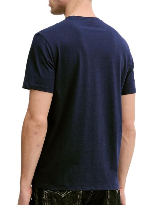 T-Shirt Calvin Klein Jeans Marine para Homem com Emblema - Kiabi