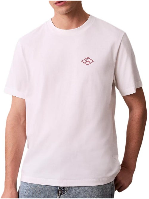 T-Shirt Calvin Klein Jeans Matchb Branco para Homem - Kiabi