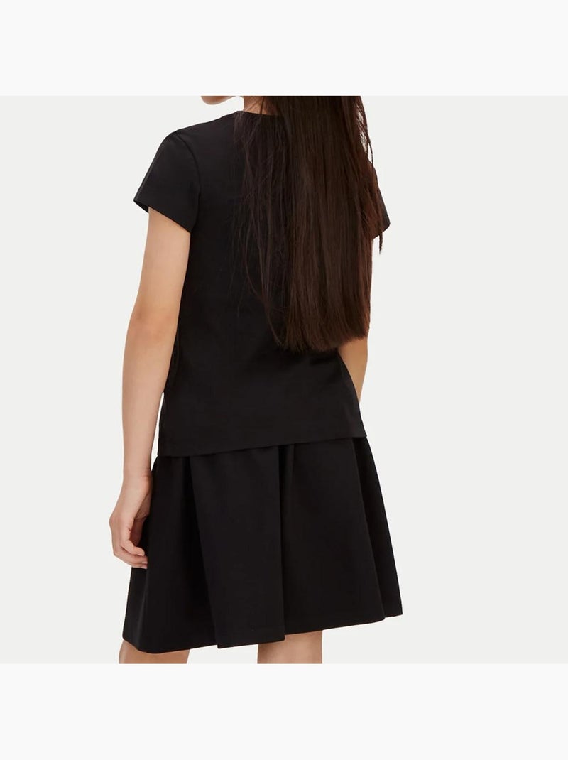 T-shirt calvin klein jeans menina script logo preto/rosa Preto - Kiabi