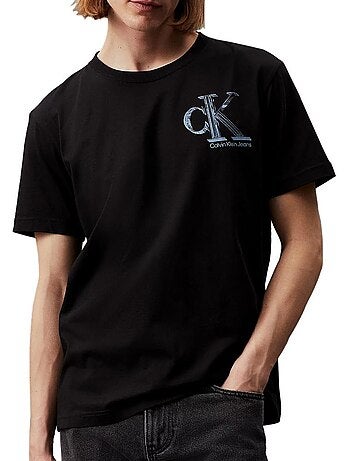 T-shirt calvin klein jeans meta monogram preto para homem
