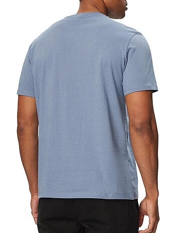 T-shirt calvin klein jeans monogram clássico azul médio para homem