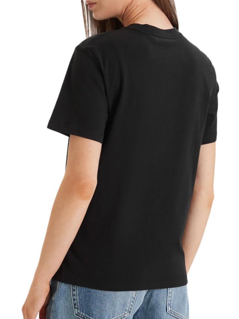 T-Shirt Calvin Klein Jeans Monogramada Preta para Mulher Preto - Kiabi