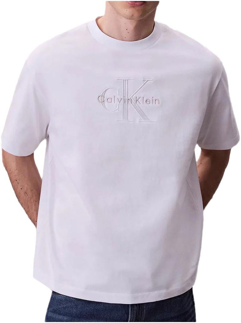 T-Shirt Calvin Klein Jeans Monologo para Homem Branco LV04RB295G Branco - Kiabi