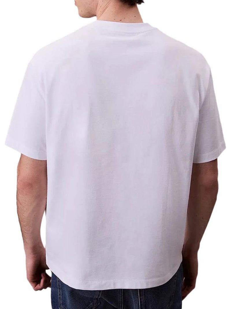 T-Shirt Calvin Klein Jeans Monologo para Homem Branco LV04RB295G Branco - Kiabi