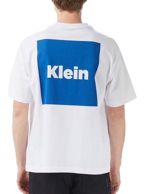T-Shirt Calvin Klein Jeans para Homem Branco/Azul LV04RD813G - Kiabi