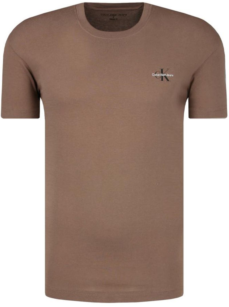 T-shirt Calvin Klein Jeans para Homem Branco/Castanho J30J320199 Castanho-capuccino - Kiabi