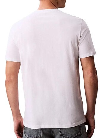 T-shirt calvin klein jeans para homem preto/vermelho lv04rd814g