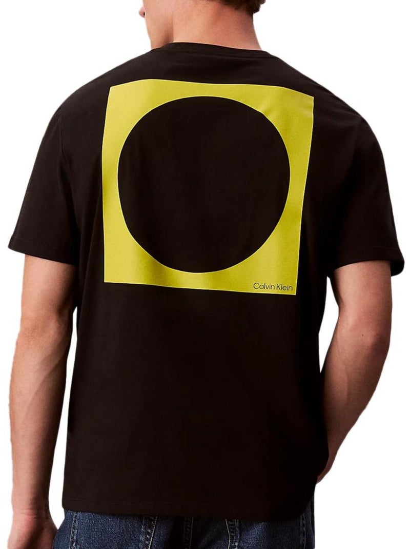 T-Shirt Calvin Klein Jeans para Homem Preto/Amarelo LV04RD810G Preto - Kiabi