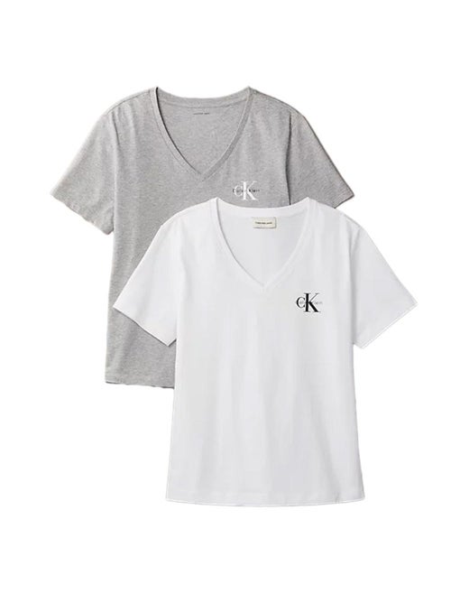 T-shirt Calvin Klein Jeans para Mulher Cinzento/Branco LV047C906G - Kiabi T-shirt Calvin Klein Jeans para Mulher Cinzento/Branco LV047C906G - Kiabi