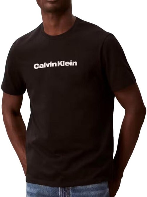 T-Shirt Calvin Klein Jeans Preto para Homem Algodão Orgânico - Kiabi