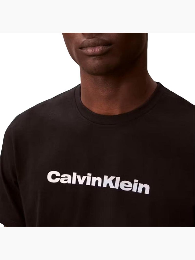 T-Shirt Calvin Klein Jeans Preto para Homem Algodão Orgânico Preto - Kiabi