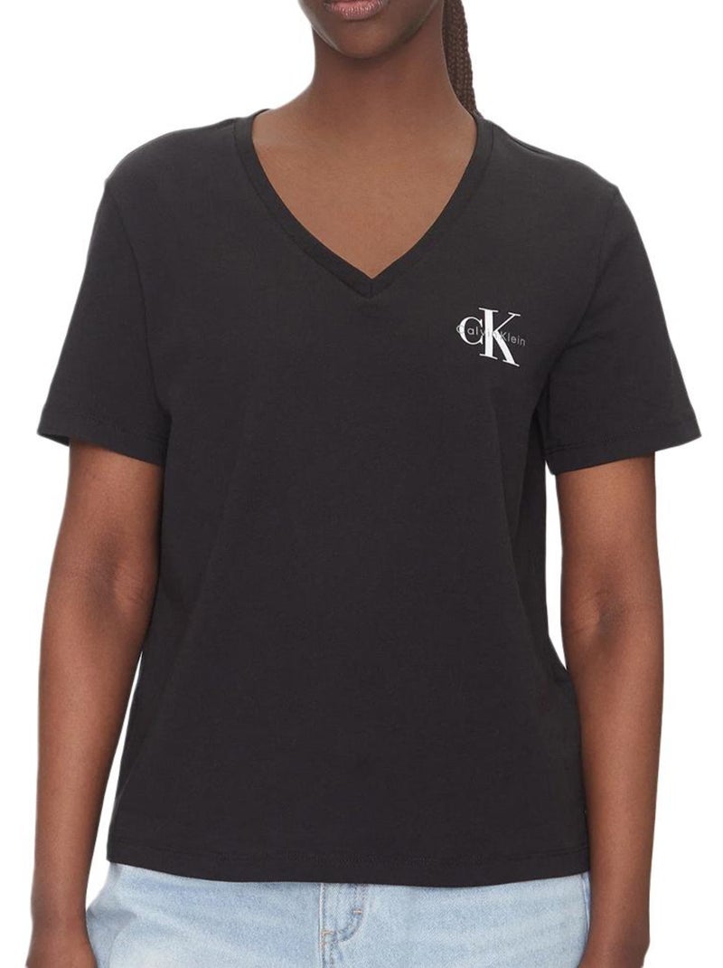 T-Shirt Calvin Klein Jeans Preto para Mulher LV047C906G Preto - Kiabi