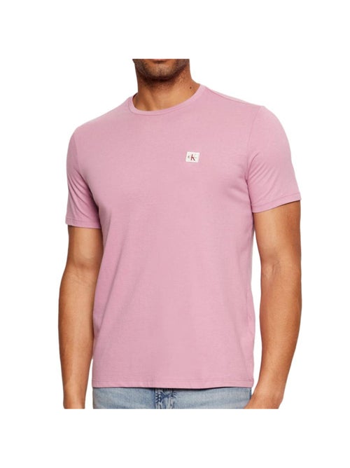 T-Shirt Calvin Klein Jeans Rosa para Homem com Emblema - Kiabi