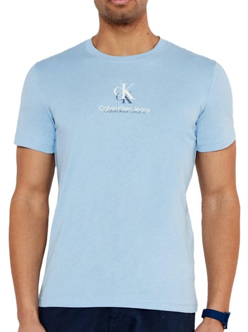 T-shirt Calvin Klein Jeans Shadow Azul para Homem - Kiabi