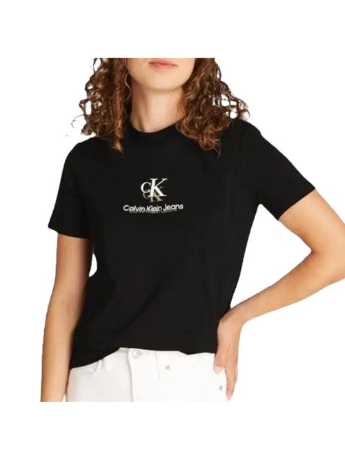 T-Shirt Calvin Klein Jeans Shadow Graphic para Mulher em Preto - Kiabi T-Shirt Calvin Klein Jeans Shadow Graphic para Mulher em Preto - Kiabi