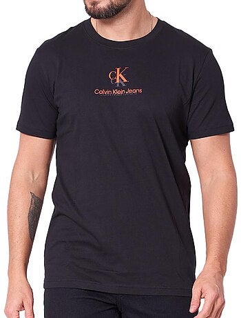 T-shirt calvin klein jeans shadow preto para homem
