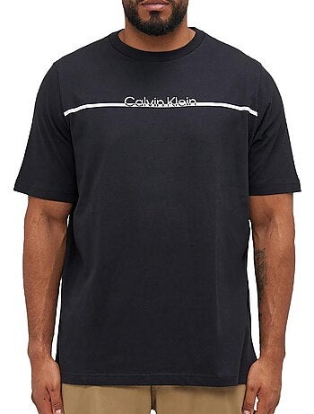 T-shirt Calvin Klein Jeans Split Line Preto para Homem