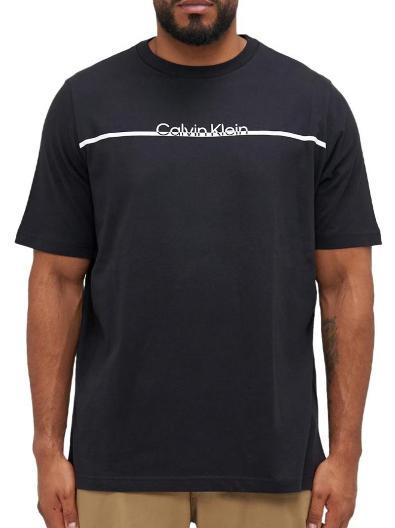 T-shirt Calvin Klein Jeans Split Line Preto para Homem Preto - Kiabi