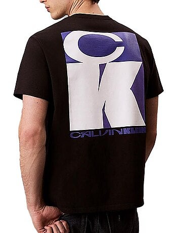 T-Shirt Calvin Klein Jeans Stack Preto para Homem