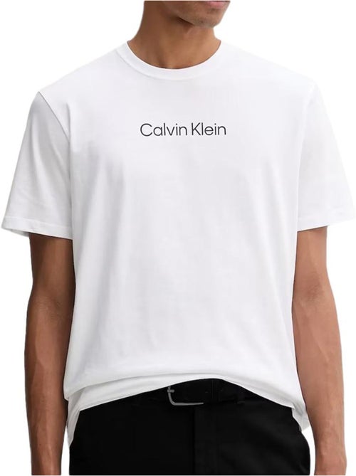 T-Shirt Calvin Klein Jeans Standard Branco para Homem - Kiabi