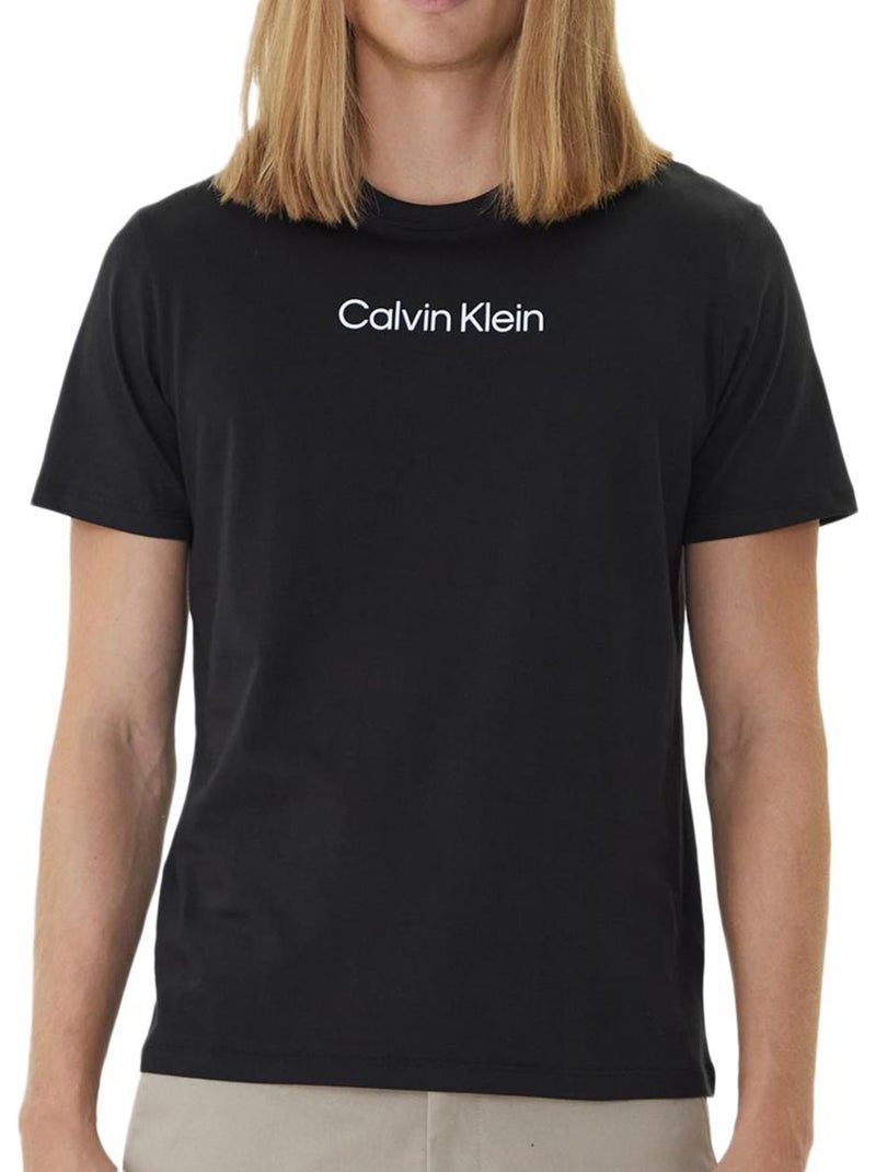 T-Shirt Calvin Klein Jeans Standard Preto para Homem Preto - Kiabi