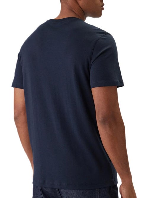 T-shirt calvin klein jeans supima azul marinho para homem - Kiabi