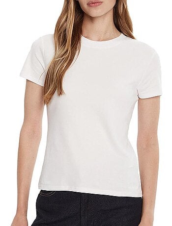 T-Shirt Calvin Klein Jeans Supima Branco para Mulher