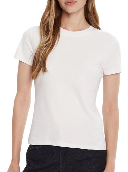 T-shirt calvin klein jeans supima branco para mulher - Kiabi