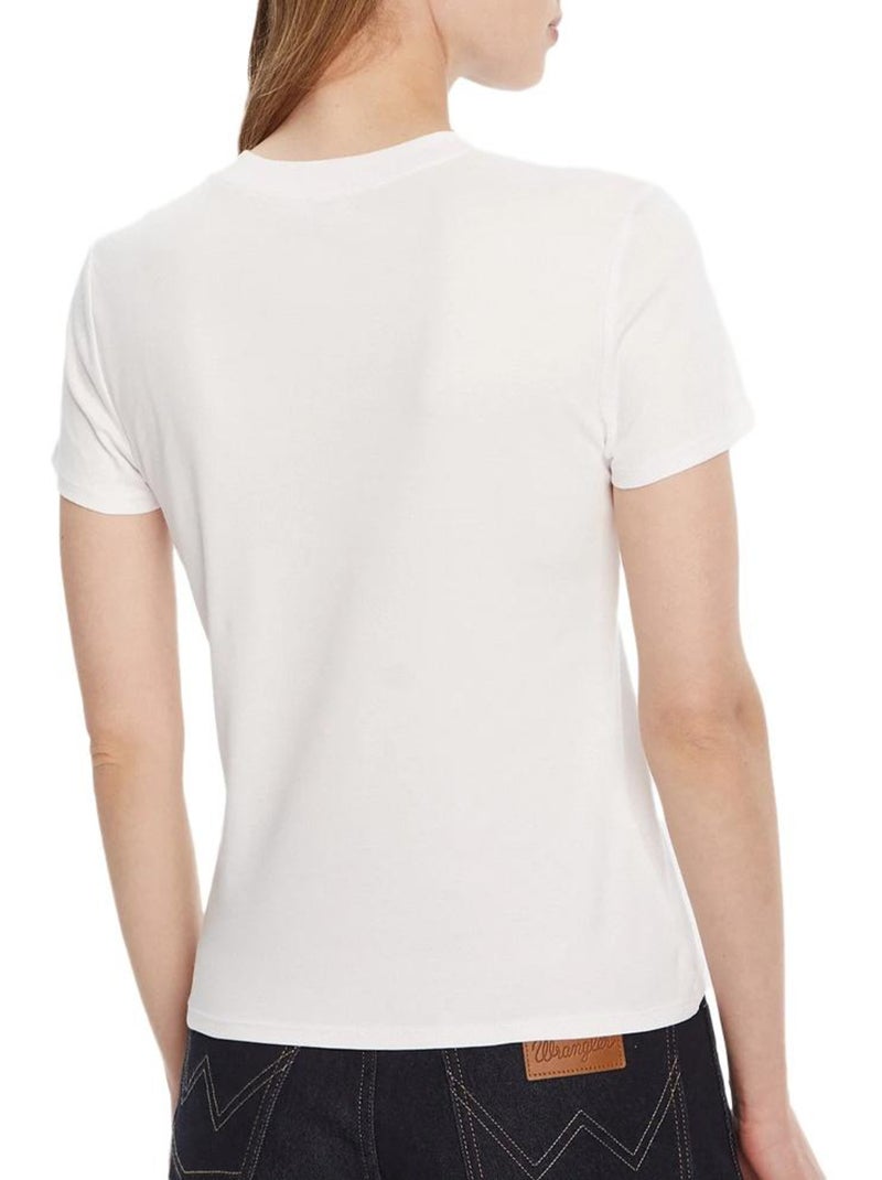 T-Shirt Calvin Klein Jeans Supima Branco para Mulher Branco - Kiabi